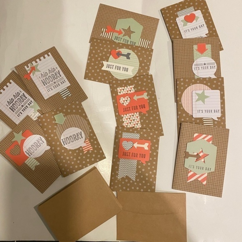 STAMPIN UP 12 CARD SET NOTECARDS WITH ENVELOPES